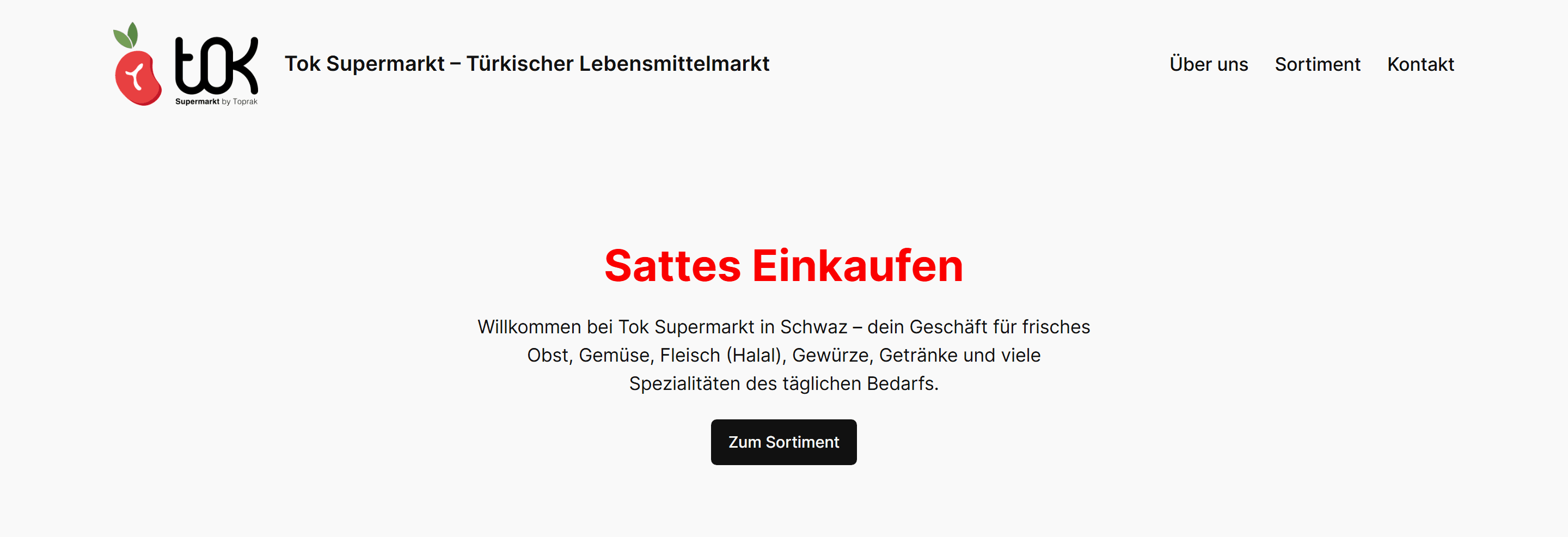 TOK Supermarkt – Ansicht am Computer